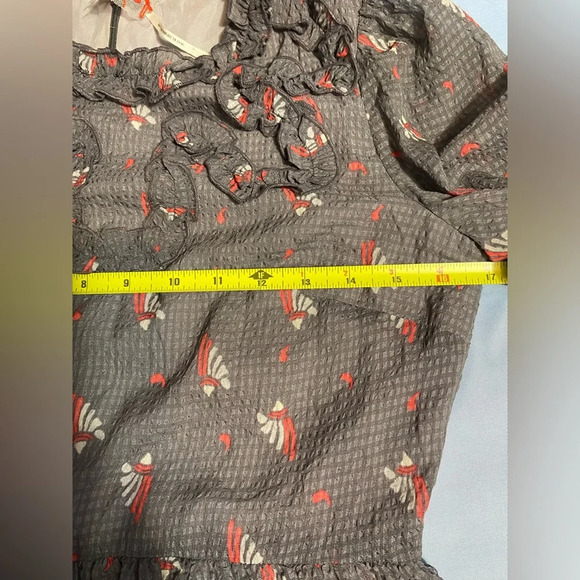 Free People Pink Pleated Sundress with Bishop Sleeves - Picture 6 of 16